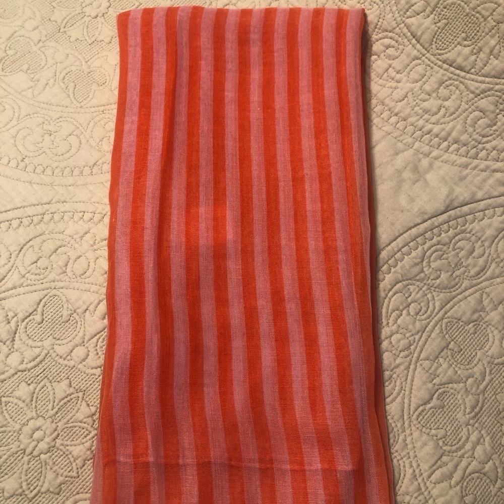 Striped Orange and Pink Scarf